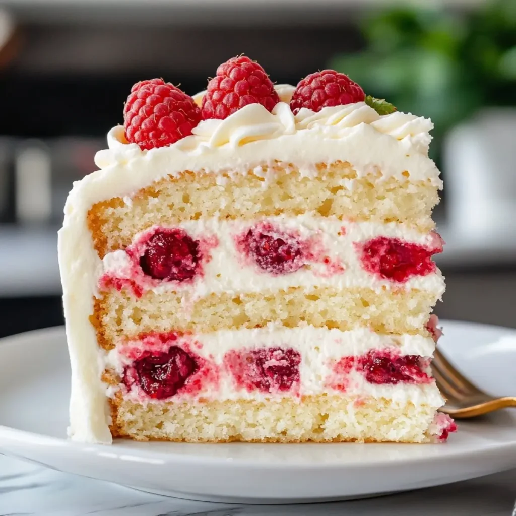 Spreading whipped white chocolate pudding topping on poke cake