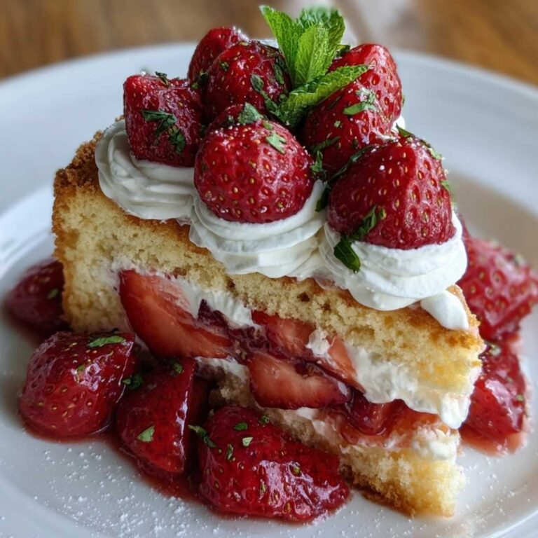 Best Strawberry Shortcake Recipe Classic Easy Classic Strawberry Shortcake Slice Hero 768x768