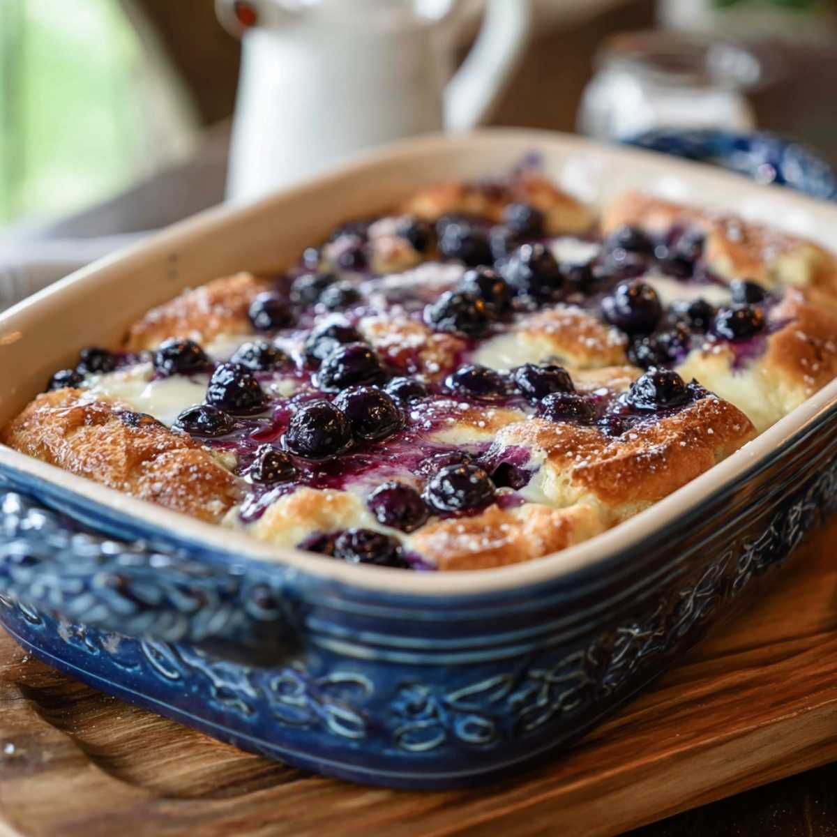 Easy Blueberry Buttermilk Pancake Casserole