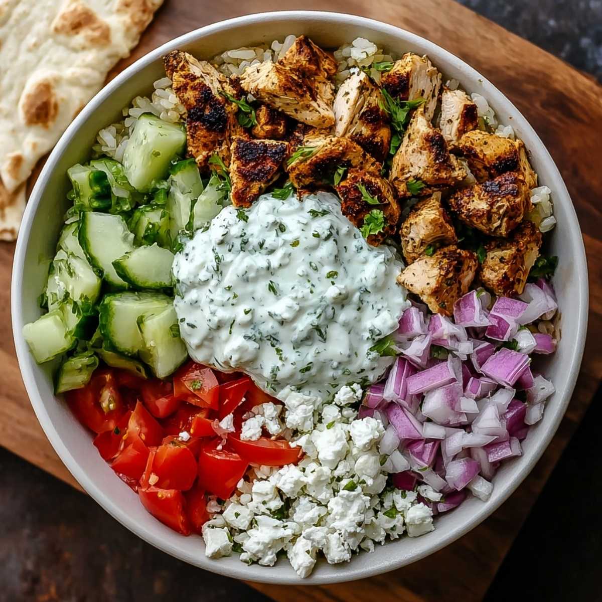 Easy Chicken Gyro Bowls