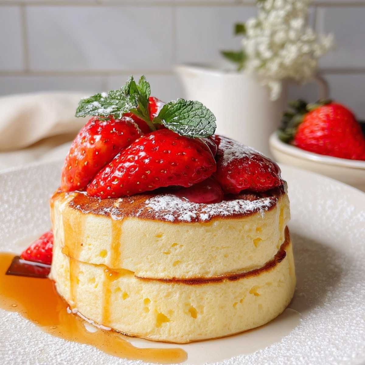 Homemade Japanese Soufflé Pancakes - Ready in 30 Minutes