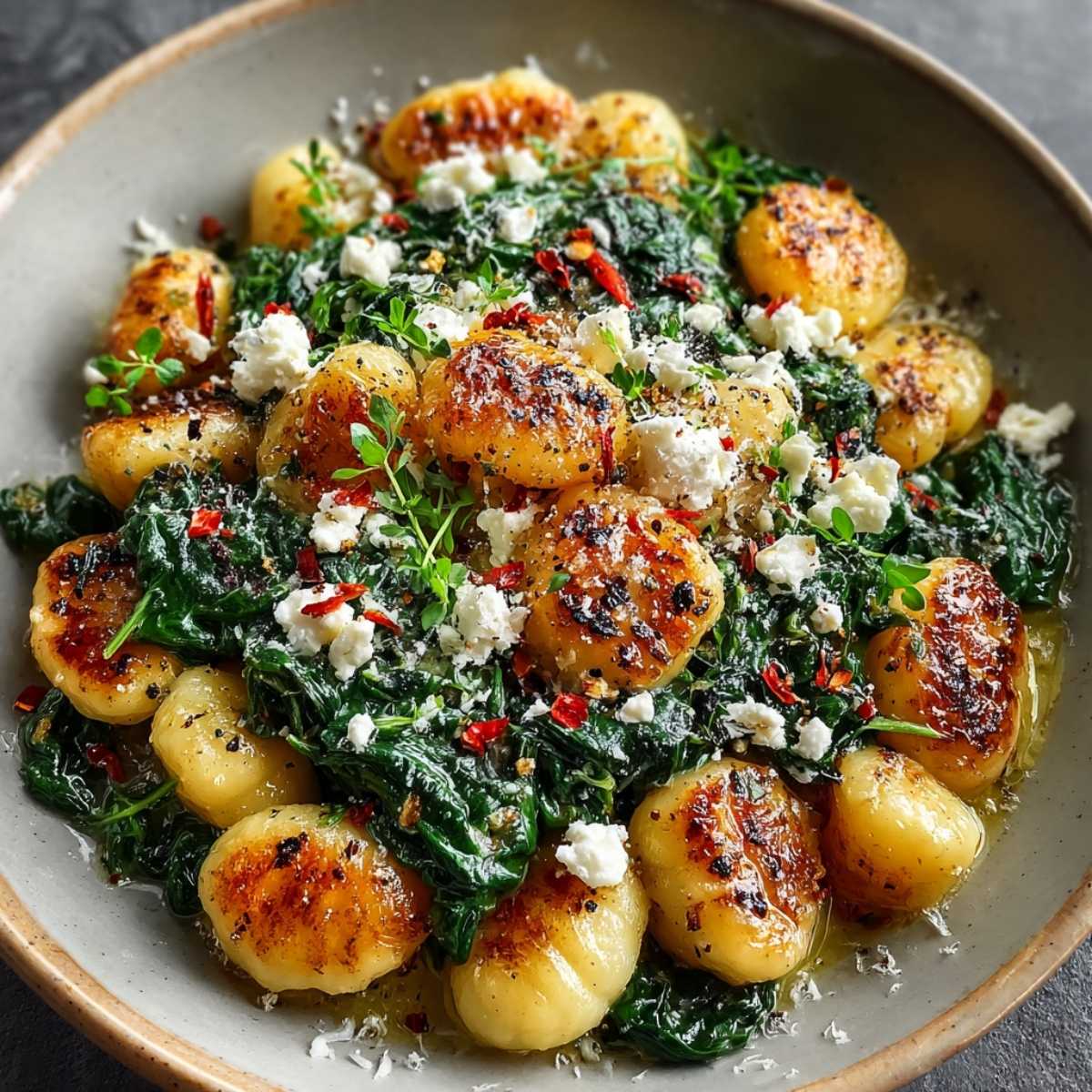 Easy Gnocchi With Spinach And Feta Recipe