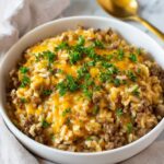 cheesy ground beef and rice casserole