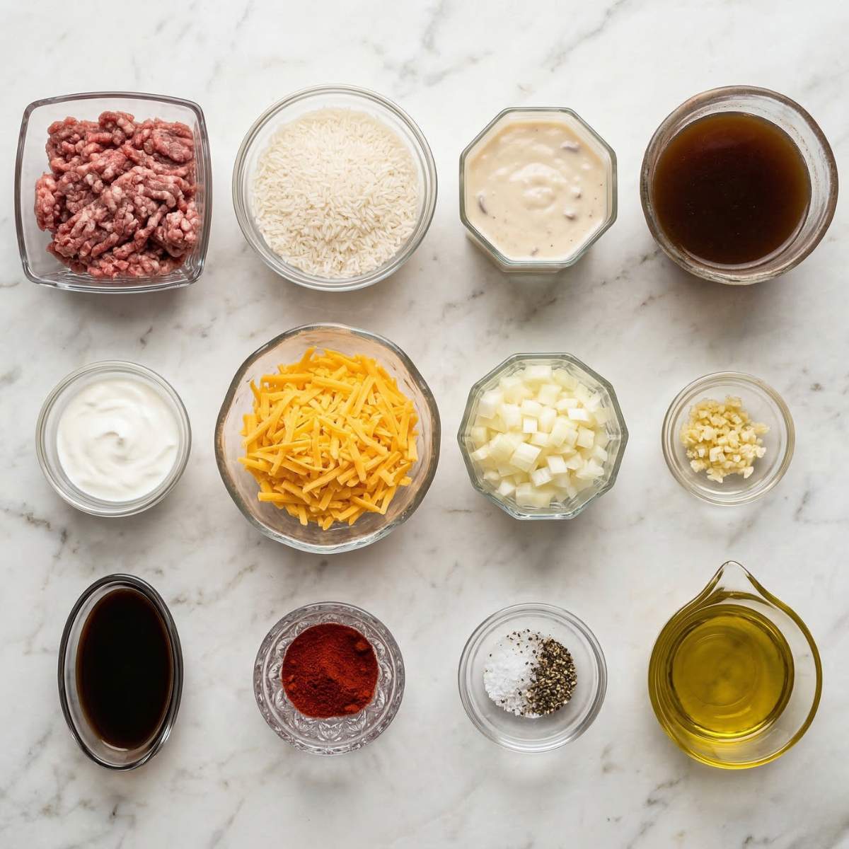 cheesy ground beef and rice casserole ingredients