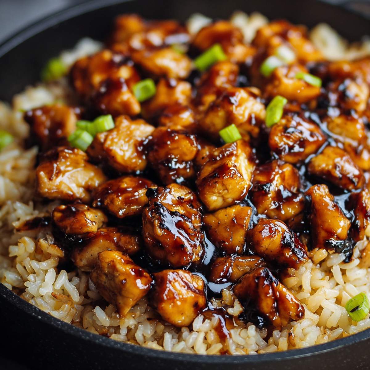 Easy Honey BBQ Chicken Rice Recipe